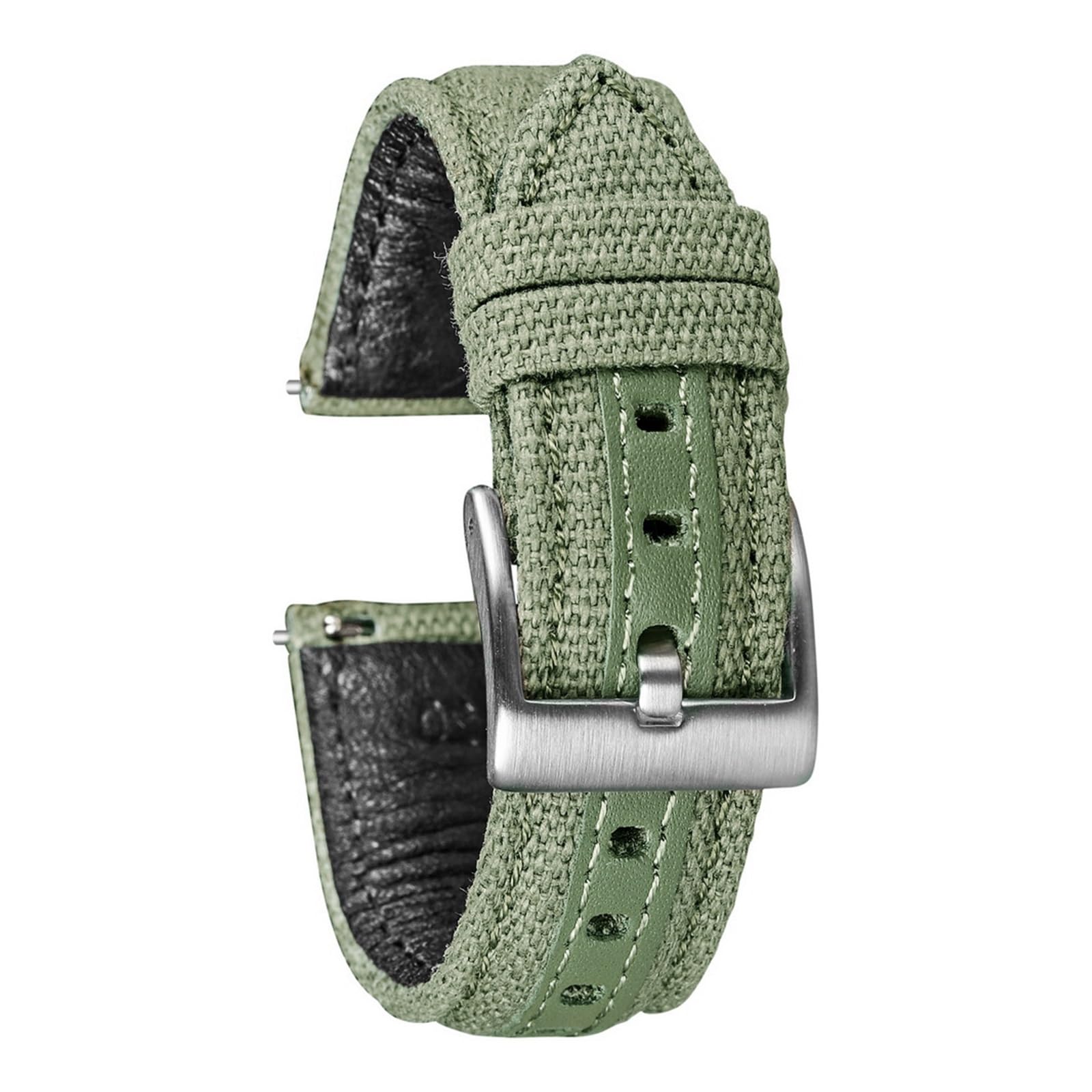 Run Ken Bracelets De Montre En Toile Matériau De Qualité Supérieure À Dégagement Rapide Bracelets De Montre En Nylon De Qualité Noire Boucle En Acier 18mm 20mm 22mm 24mm