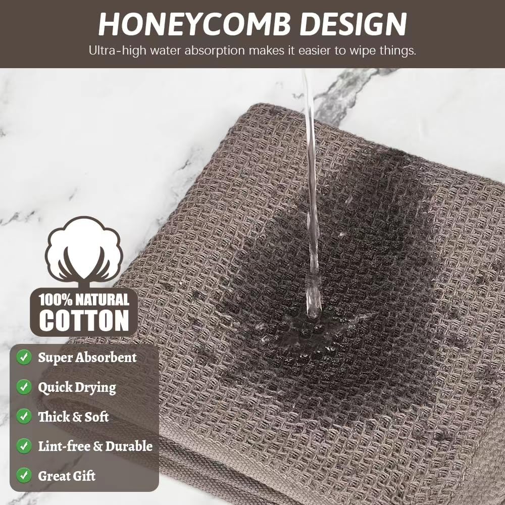 Nialnant 12 Pack Dish Cloths,100% Cotton Dish Towels for Washing Dishes,Soft and Absorbent Kitchen Cleaning Rags - 12x12 Inch image 3