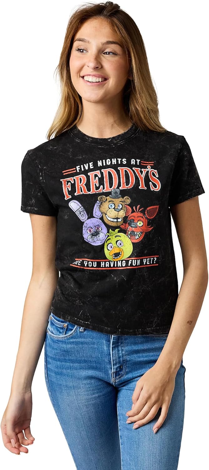 Five Nights at Freddy's Having Fun Yet Women's Cropped Baby Tee - Image 3
