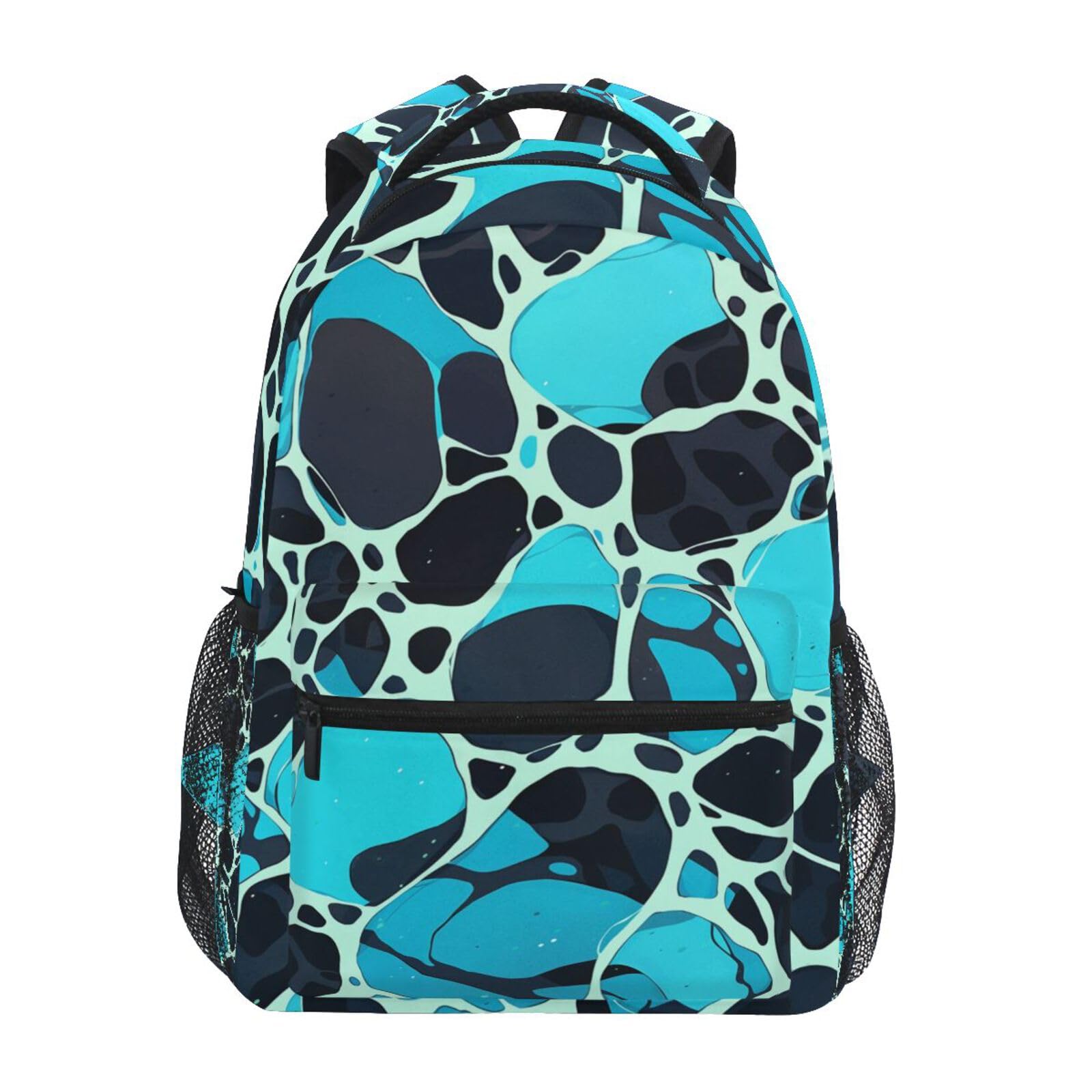 Sac à dos imprimé léopard bleu dessin animé pour école - 8