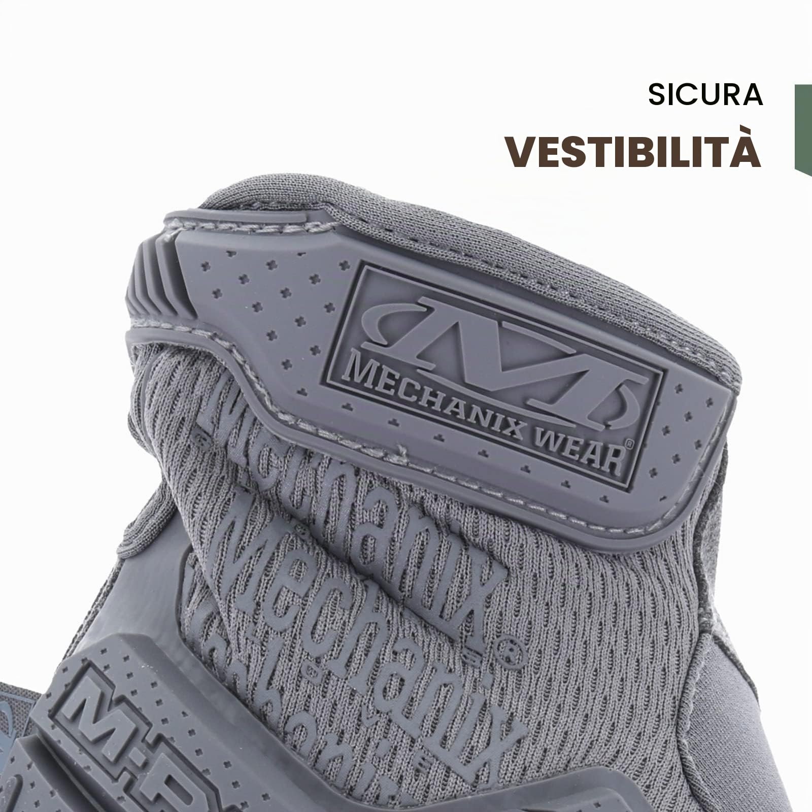 Mechanix Wear - M-Pact Guanti, Wolf Grey, Small