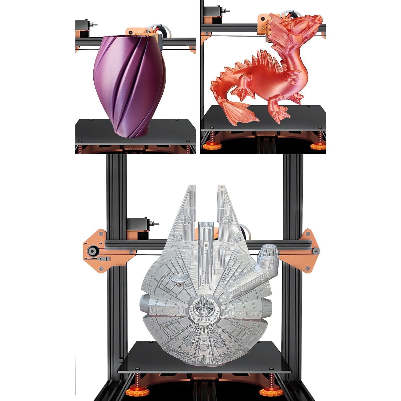 Drukarka 3D 300x300x400mm objętość konstrukcyjna z AC szybkie ogrzewanie łóżko 2,5 cala ekran dotykowy DIY wytłaczarka MK8 dysza do włókna 1,75 mm PETG/PLA/PVA/drewno