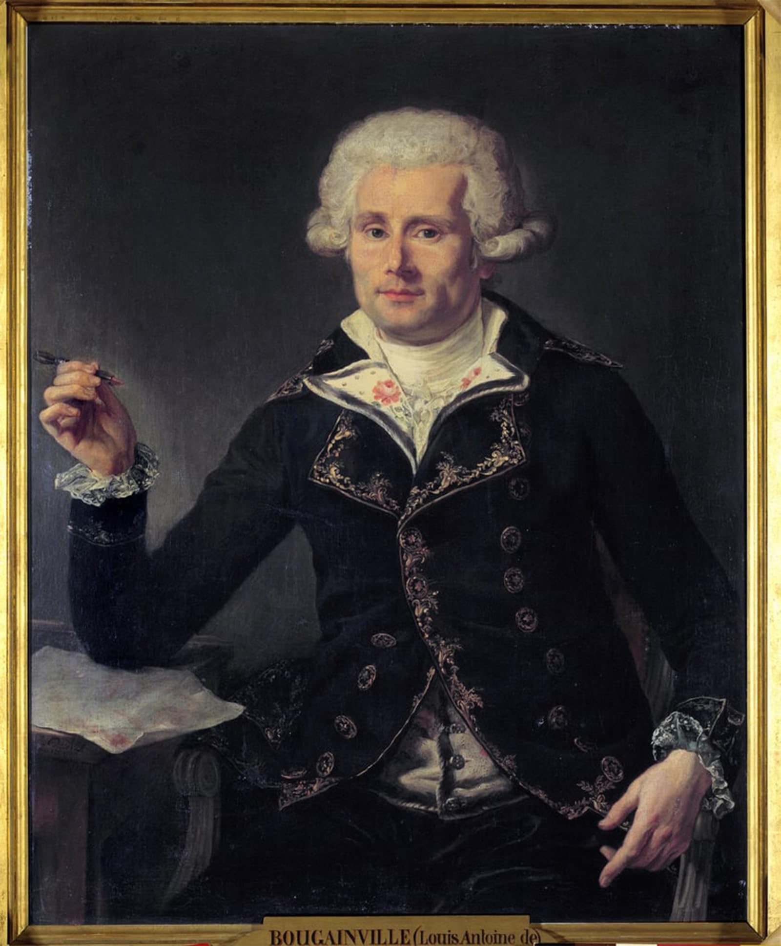 SERENDIPITP Aesthetic Poster Photo Wall Print Retro Picture Portrait of Louis Antoine of Bougainville Painting by Ducreux Modern Wall Artwork for Home Decor 60x90cm