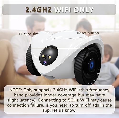 Miniatura 9 de Dispensador de golosinas para mascotas, robot móvil para mascotas con aplicación de teléfono, cámara de seguridad interior 1080P para monitoreo de