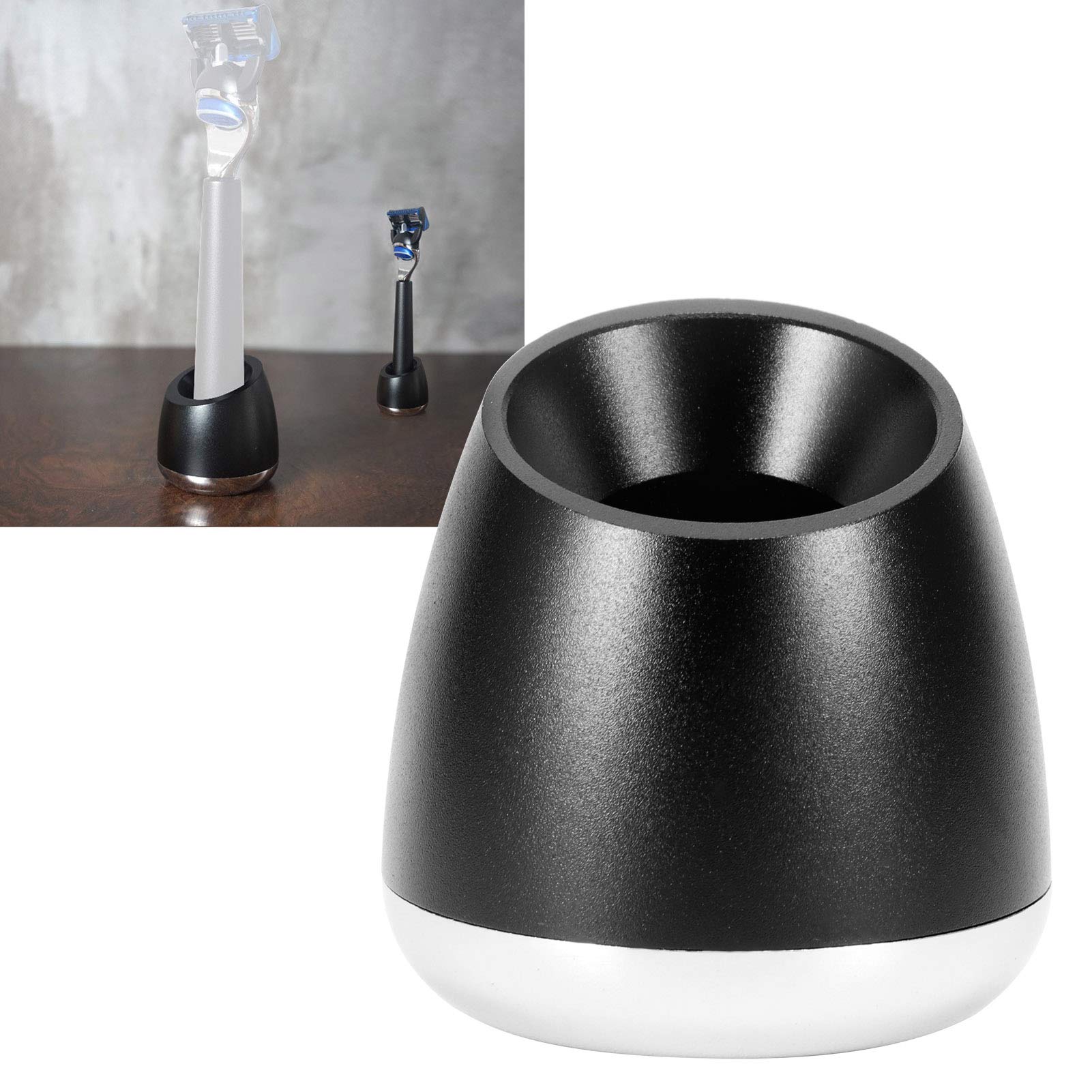 Stylish Aluminum Men's Shaving shaver Stand, for long-lasting Safety Shaver Holder, Shaving Accessories lunch box, Beard Grooming lunch box, Bathroom Shaving Stand