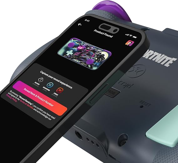 CRKD NEO S - Wireless Collectible Controller for Nintendo Switch OLED, Mobile, PC, Smart TV, Steam Deck OLED, Legion Go, Rog Ally Gaming (Raven Fortnite Edition with Charging Dock)