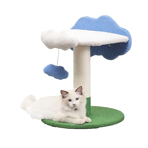 CTR1006A Sami 21.5" Modern Jute Cloud Cat Tree with Scratching
