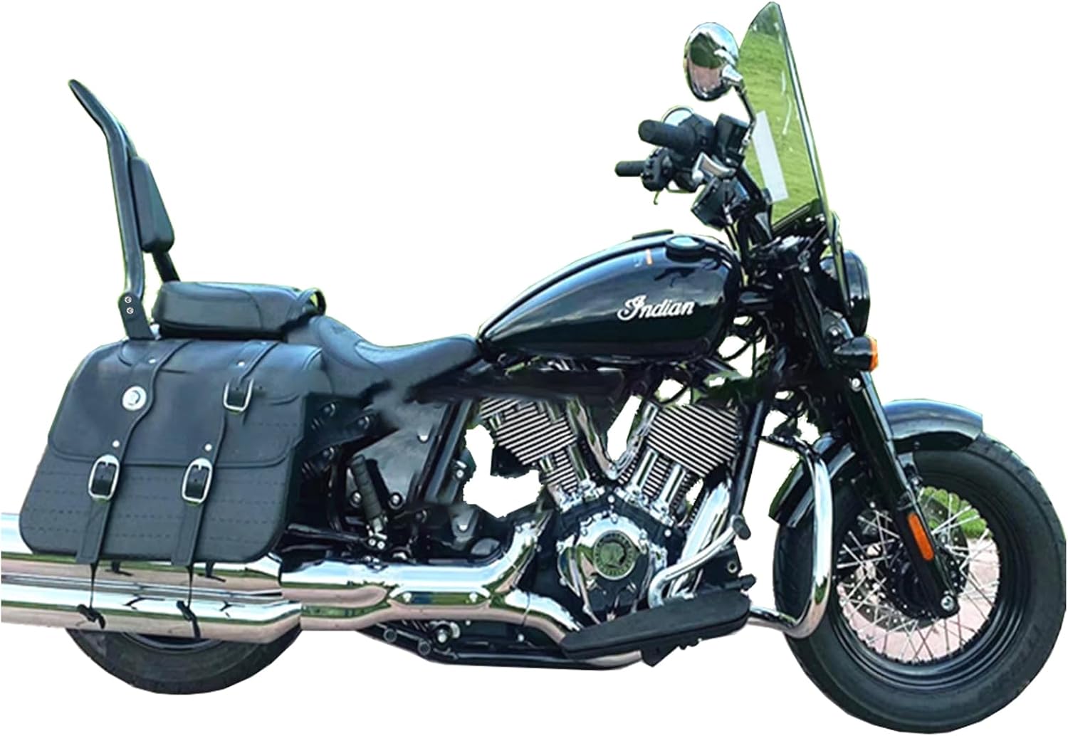 22" Black Sissy Bar Backrest Rear Pad for Indian Super Chief/Chief Bobber Dark Horse/Chief Bobber 2022 2023 2024 2025