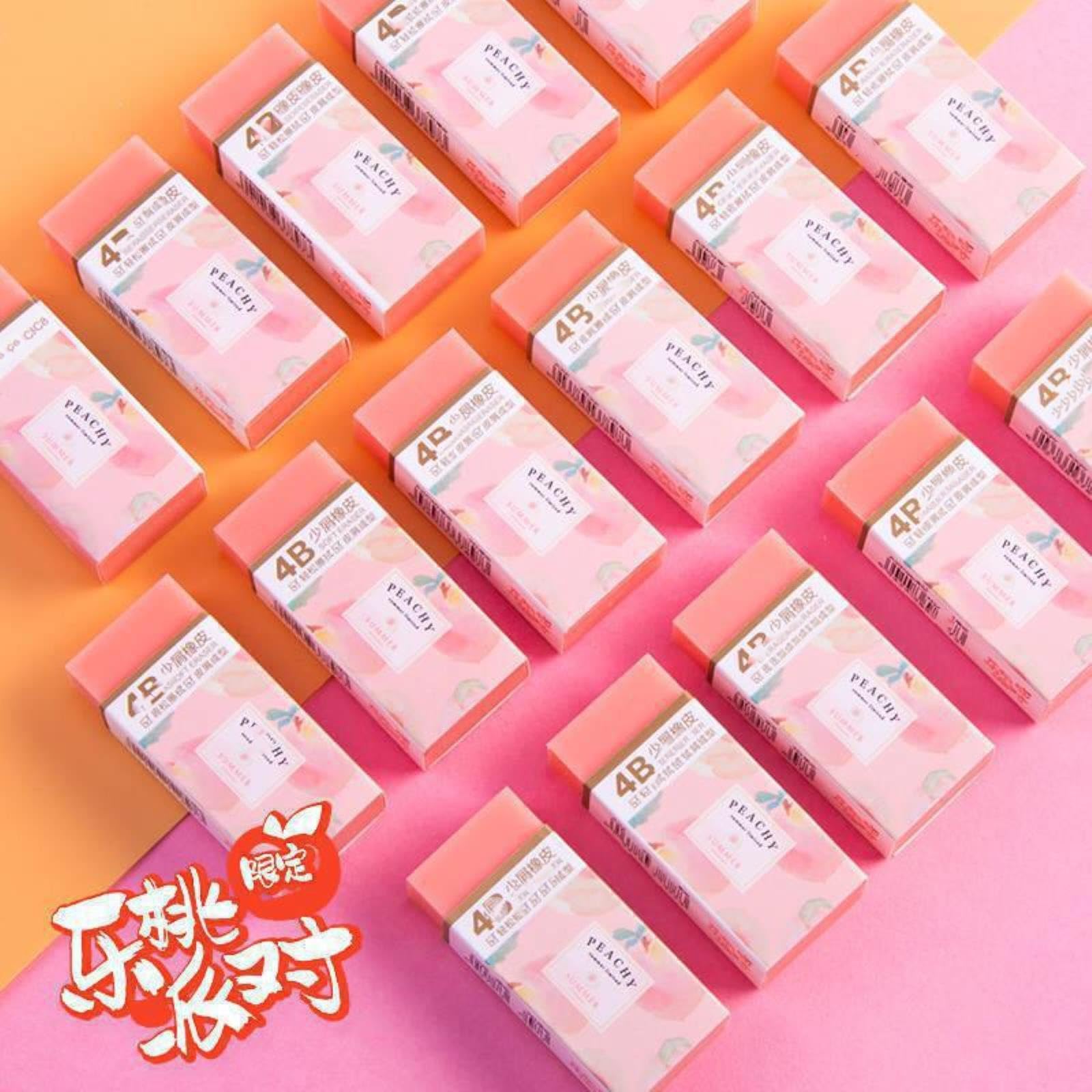 Lot De 6 Gommes à Crayons Pour Enfants, Gommes Roses En Vrac