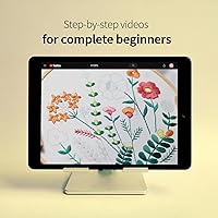 Vista 3 de ETSPIL Kit de bordado para adultos y adolescentes, paquete de 4 muestrarios florales, 2 aros ajustables, tela preimpresa, 17 hilos vibrantes, 16