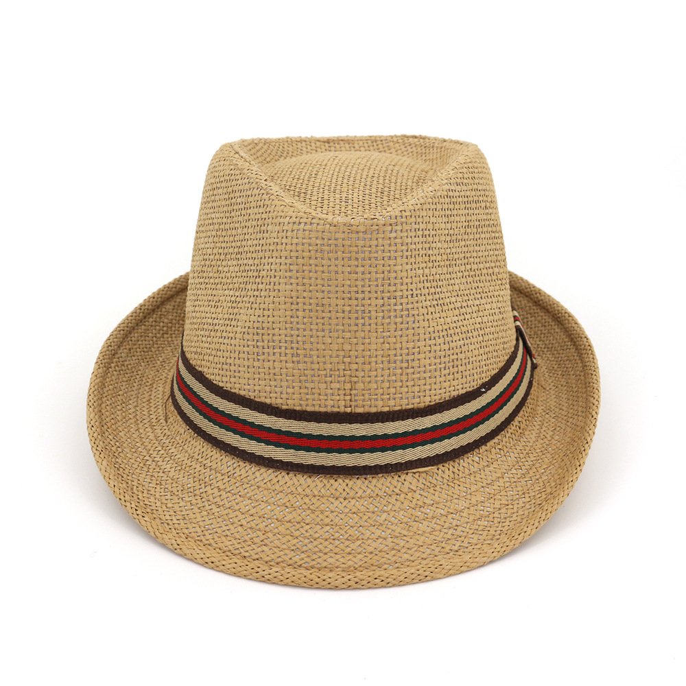 Summer Brim Beach Panama Cappello Uomo Donna Sole Cappelli di Paglia con Nastro Fashion Beach Jazz cap