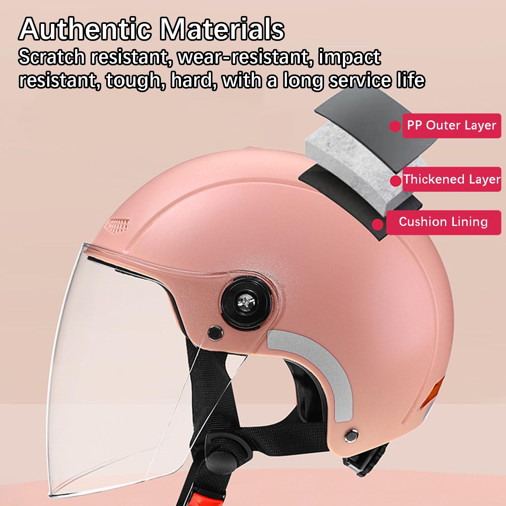 JATIBOSH Motorrad Halbhelm - Retro Design Mit Sonnenschutz, DOT-zugelassen