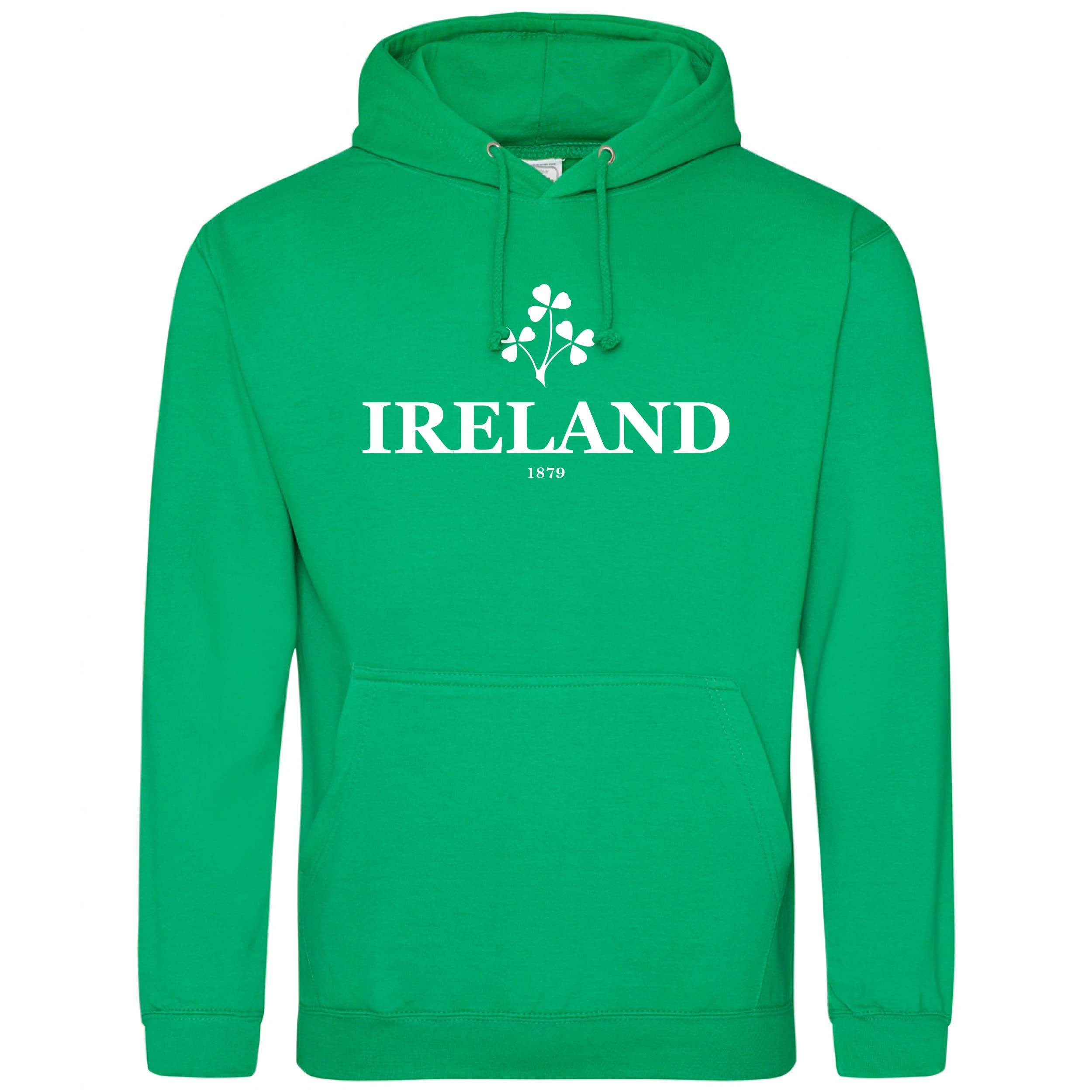 Purple Print HouseIreland Hoodie Mens Rugby Hoody Top Irish Shamrock Clover Nations Supporter