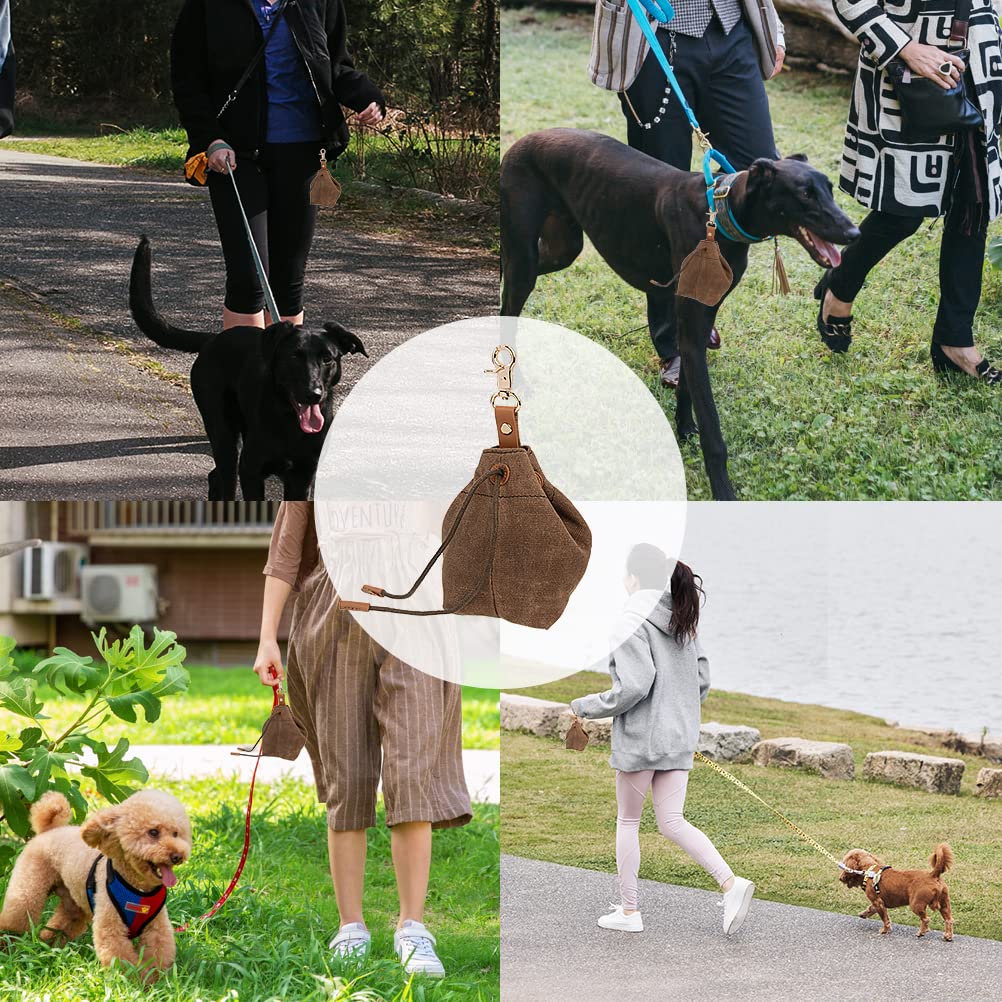 Bolsa de Golosinas para Perros,Pet Training Snack Bag, Bolsa Premios Perros con Dispensador de Bolsas de Excrementos Integrado,Bolsa de Entrenamiento para Perros,Viajes,Adiestrar y Pasear