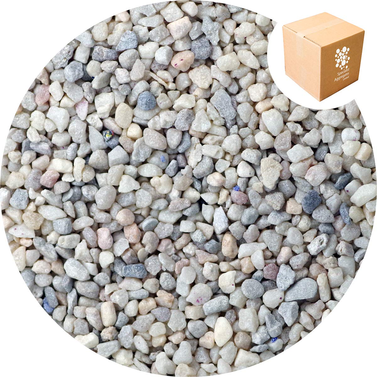 Specialist Aggregates - Rounded Gravel Nuggets - Floral White - 15kg