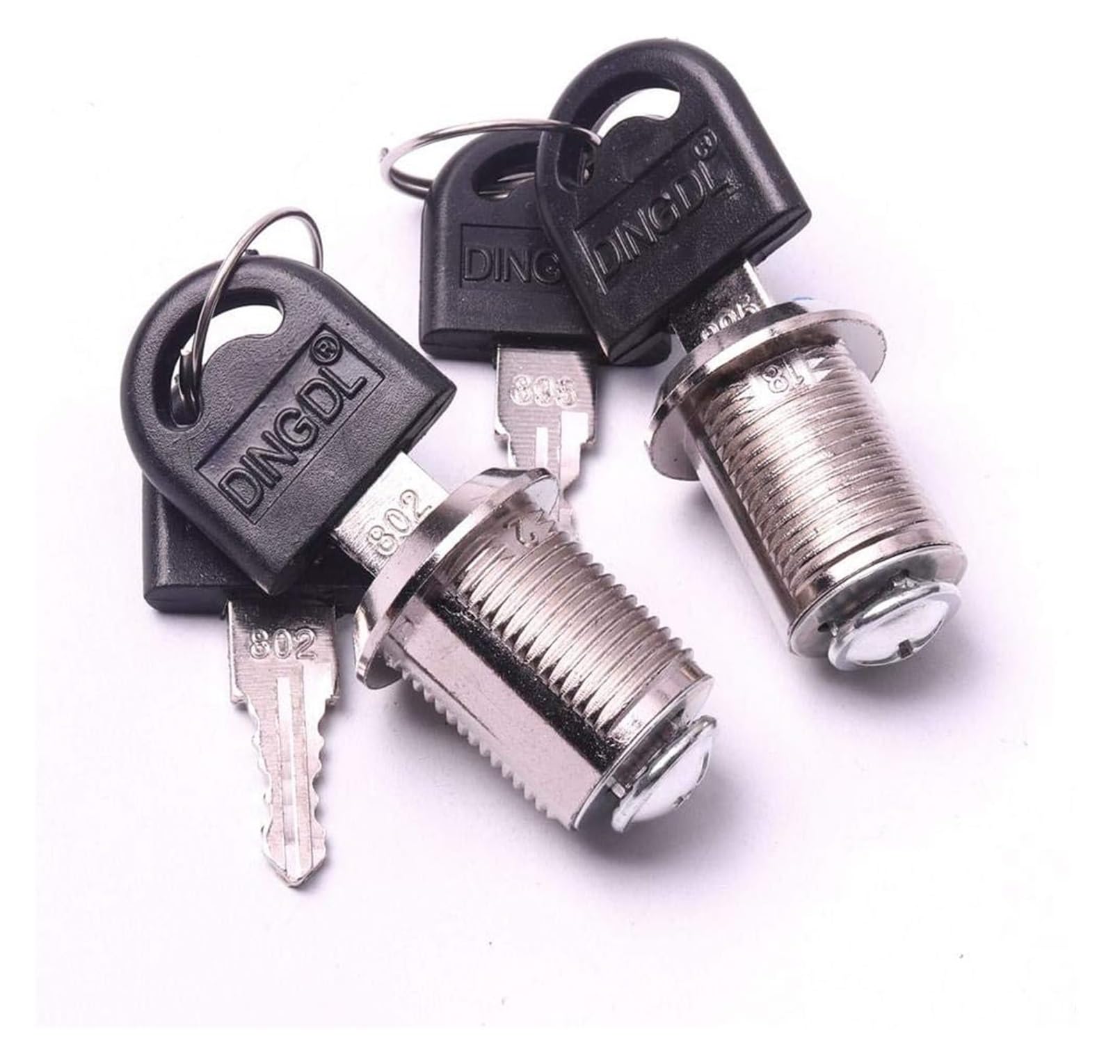 Schubladenschloss, 10 Stück Mini 20 mm/30 mm 46 x 15 1,9 for Tür, Schrank, Briefkasten, Schublade, Schließfach(20mm)