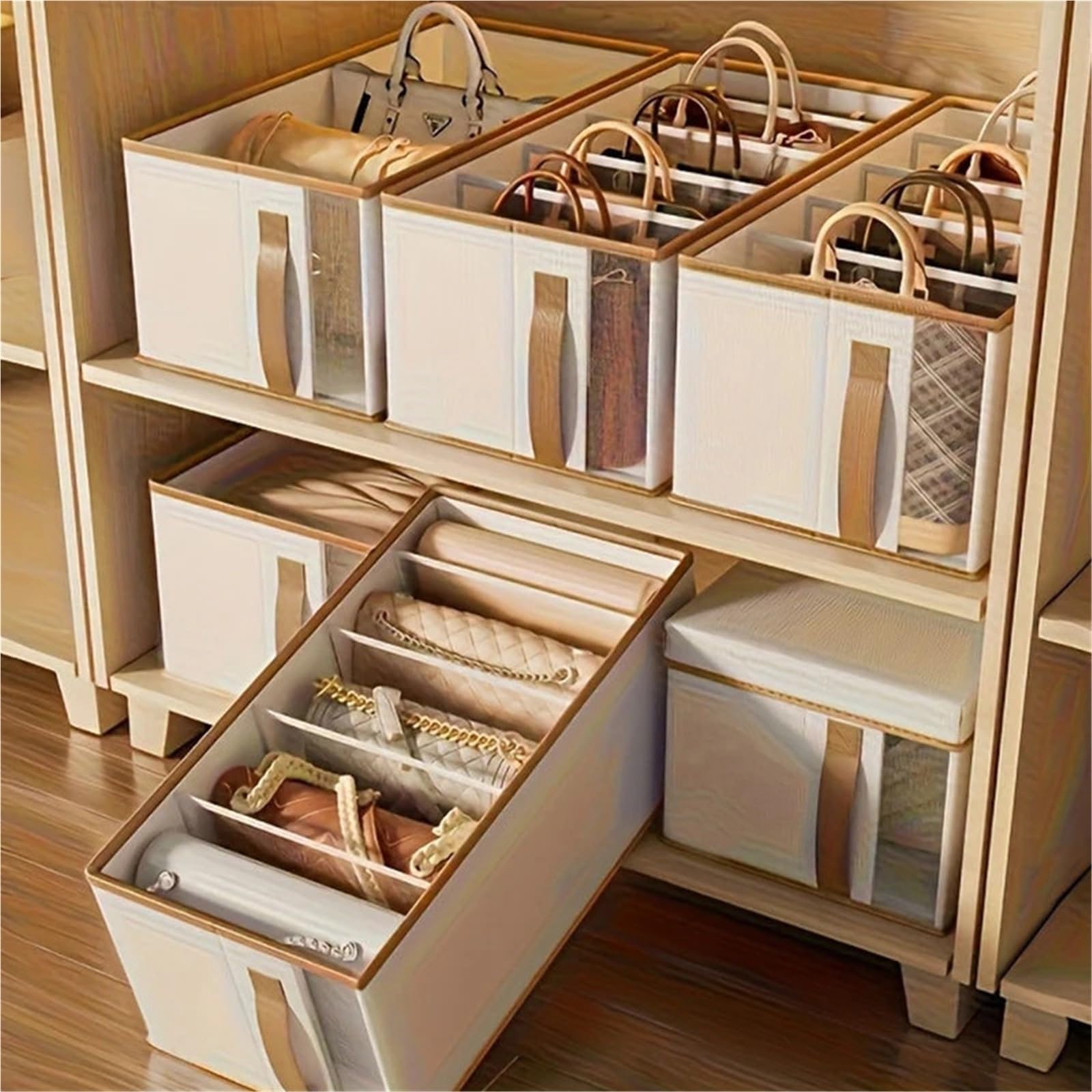 Organizador Armario 1-2PCS/Pack Estuche de almacenamiento bolso plegable Caja organizadora for ahorrar espacio