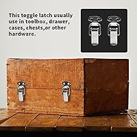 Vista 4 de Pestillo de palanca de resorte mini tamaño Pestillo de caja de herramientas de 44mm/1.73" de longitud - Paquete de 10