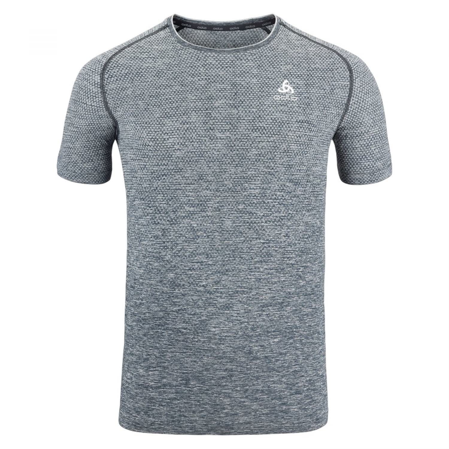 Odlo Men Short Sleeve Running Shirt ESSENTIAL SEAMLESS, grey melange, S