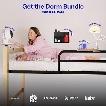 BedShelfie Bedside Shelf for Dorm Room - Dorm Essential 2.0, Black