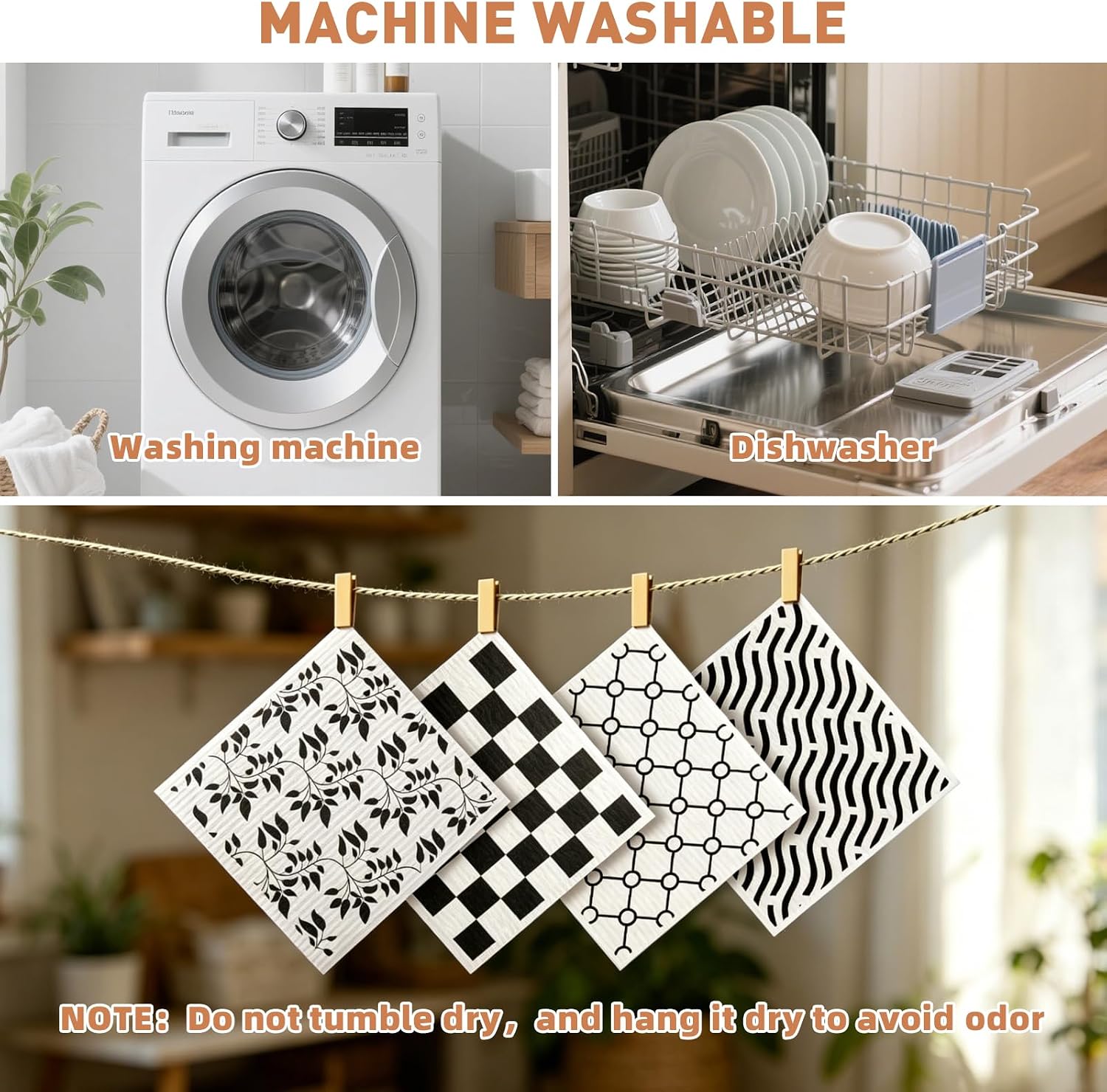 Swedish Dishcloths Swedish Dishcloths for Kitchen 4 Pack Dish Cloth image 5