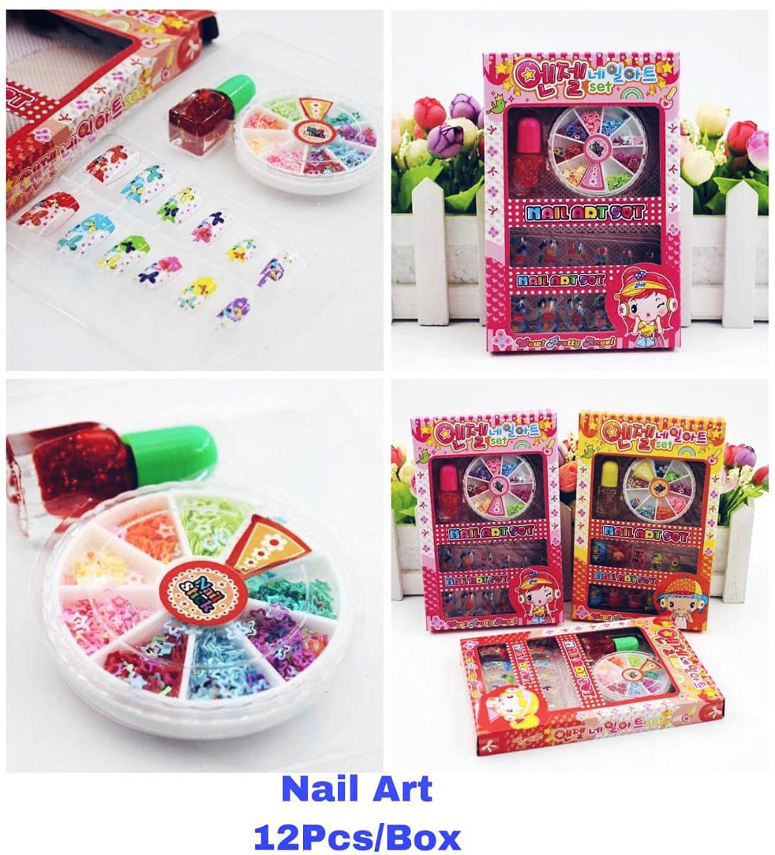 Kids Real Makeup & Nail Art Set with Bracelets, Earrings & Ring