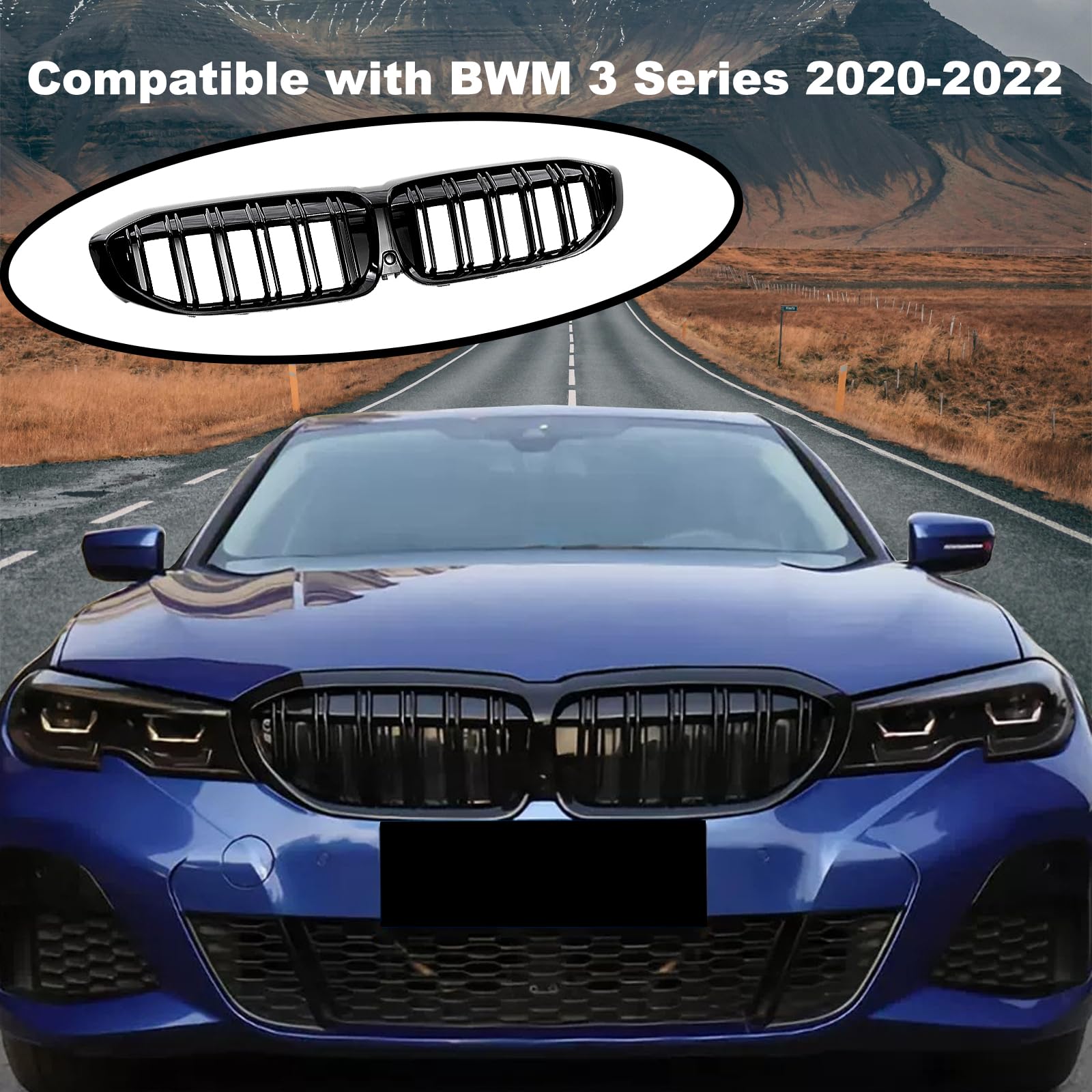 Bmw 330i Accessories AERO CARBON - BMW 3 SERIES G20 GLOSS BLACK DOUBLE