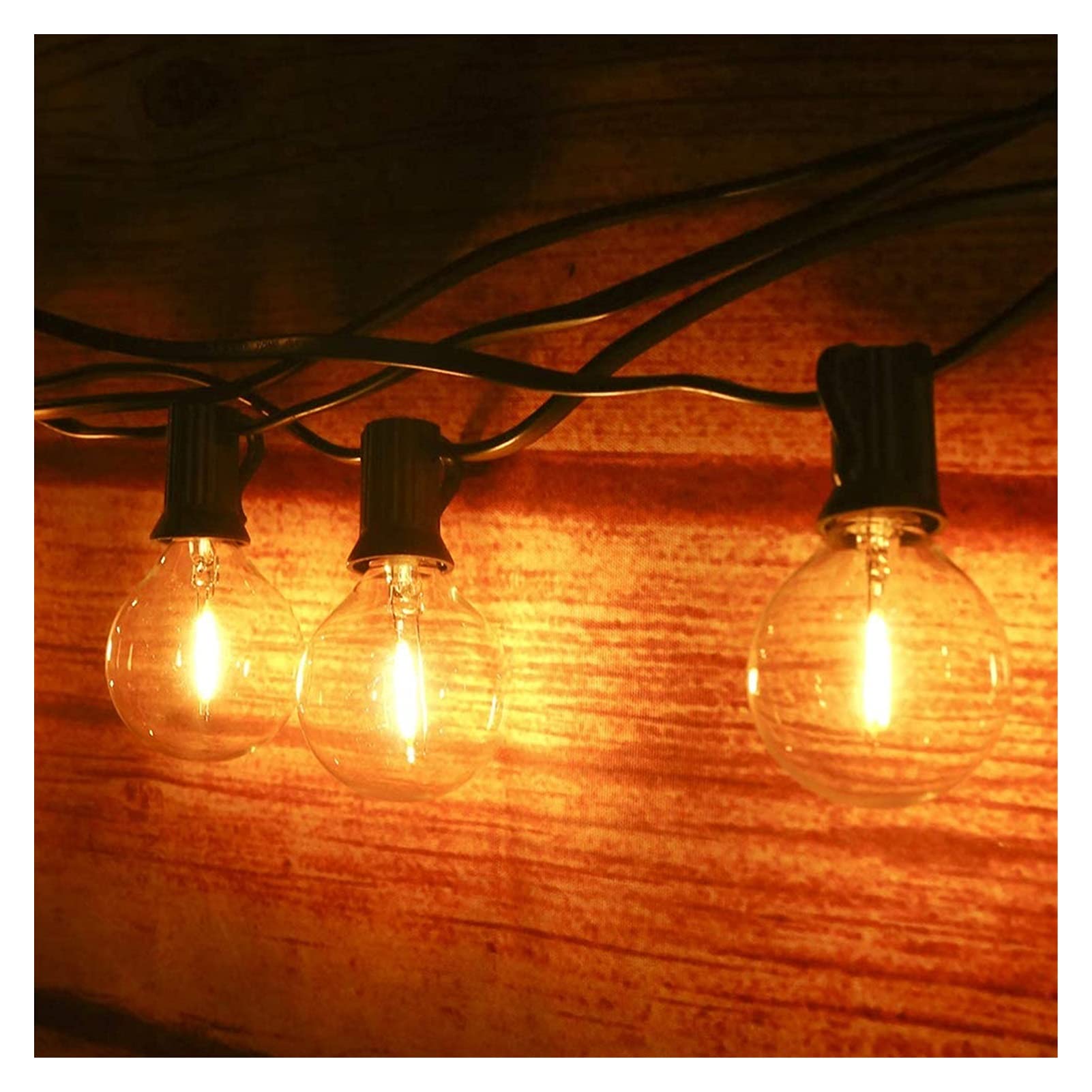 Guirlande lumineuse G40 extérieure IP45 avec 25 ampoules pour jardin et terrasse