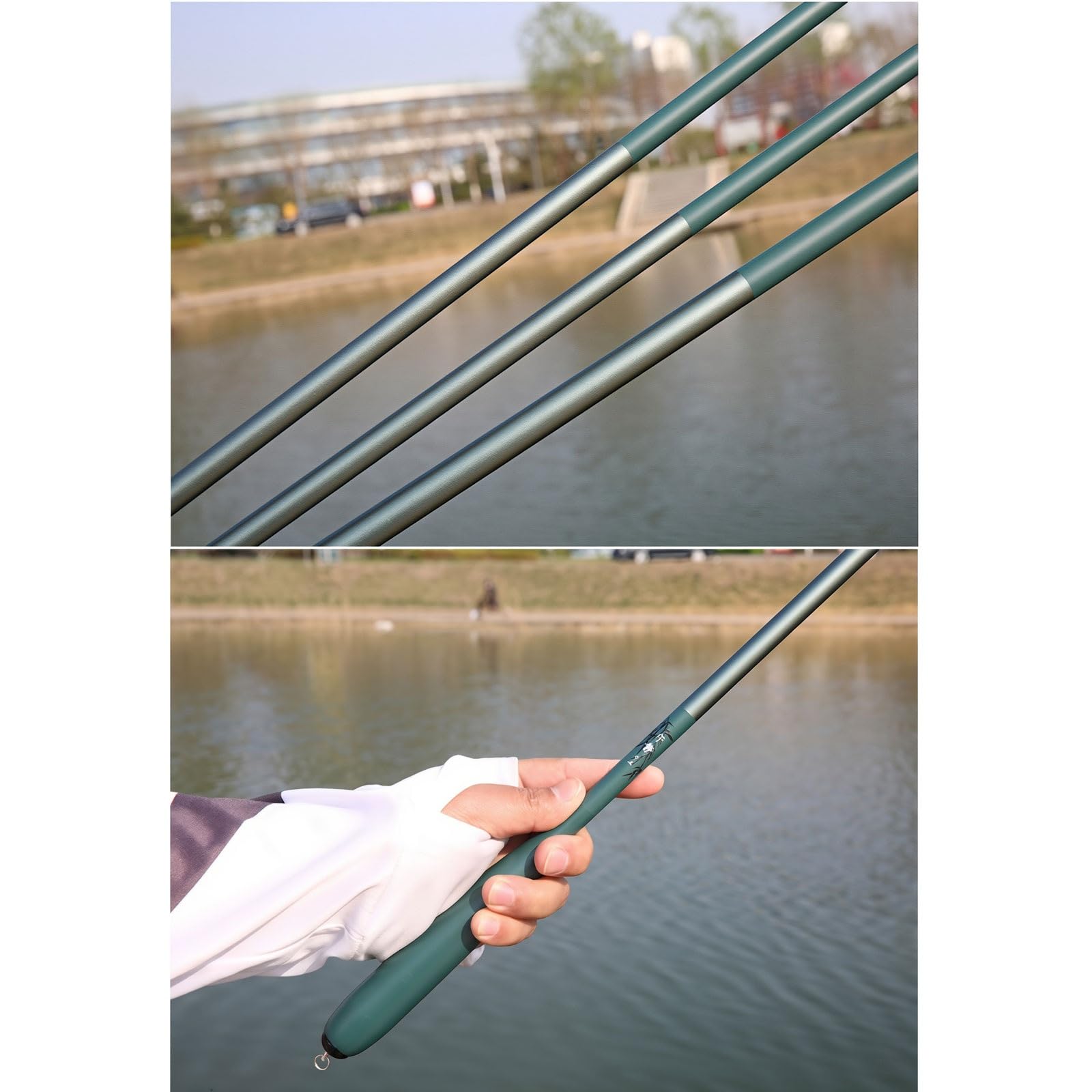 TUJISEK Canna da Pesca in Carbonio da Viaggio Canne da Pesca Telescopica | Canna da Pesca Fissa Canna Carpfishing Adatto per la Pesca in Acqua Dolce e Salat 2.7m 3.6m 3.9m 4.5m 4.8m 5.4m 6.3m(6.3m)