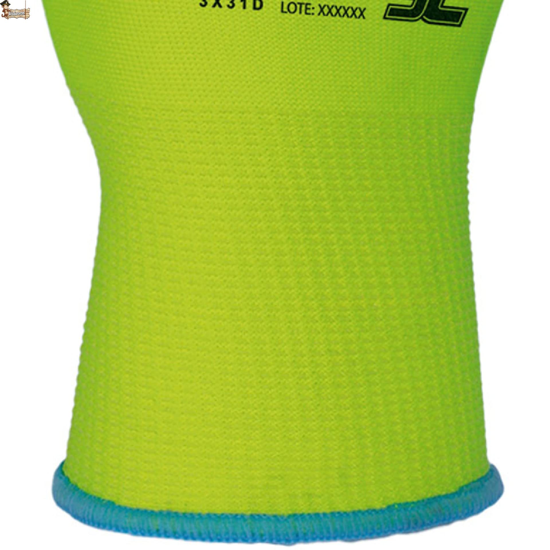 BricoLoco.com Guantes trabajo anticorte de nitrilo, poliéster, elastano y fibra de vidrio. Alta protección. Puntos dots para máximo agarre. Excelente adaptación a la mano. (12, Talla 9)