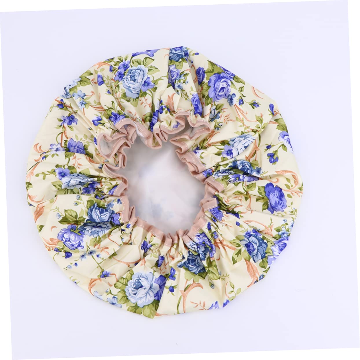 Healeved 9stücke Wasserdichte Duschhaube Mit Doppelter Schicht Stylische Badekappen Für Damen Und Mädchen Blume Rosa Blume Aprikose Aus Peva