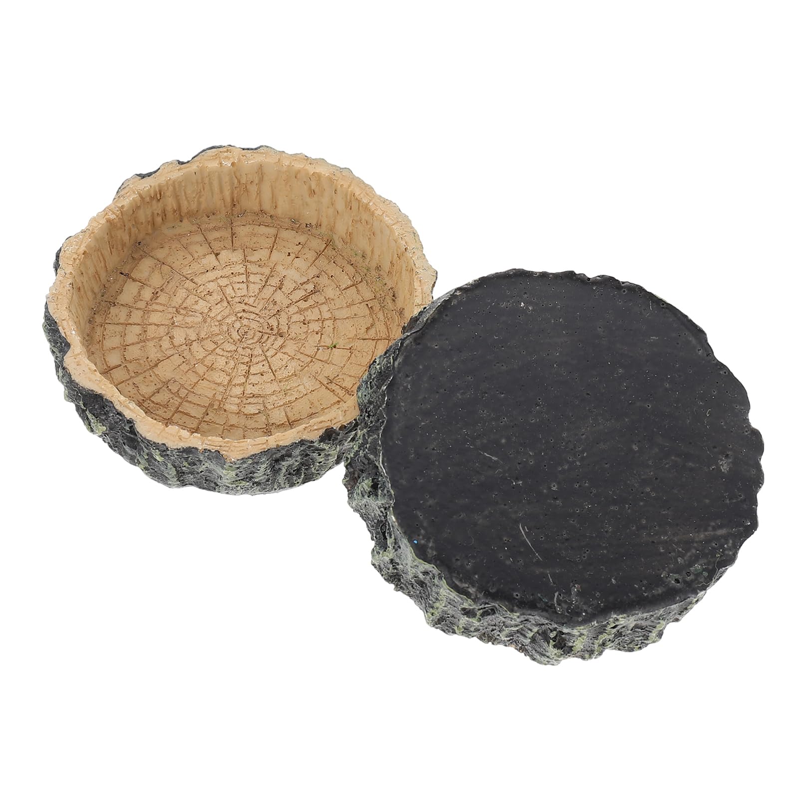 Totority 2Pcs Reptile Feeding Bowl Snake Water Dish Smooth Surface Pet Water Feeder for Tortoise Lizard for Easy Feeding Drinking Non Slip Design Durable Material