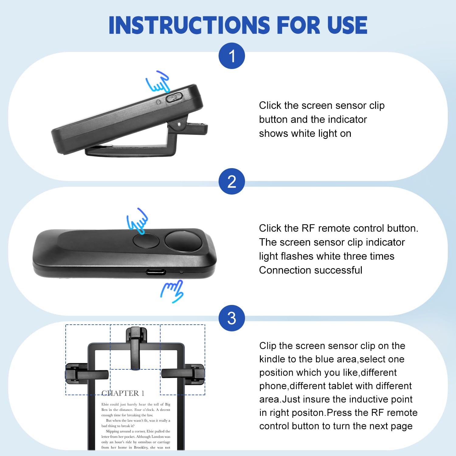 Télécommande De Tournage De Page Pour Appareil Kindle, Tablette Et