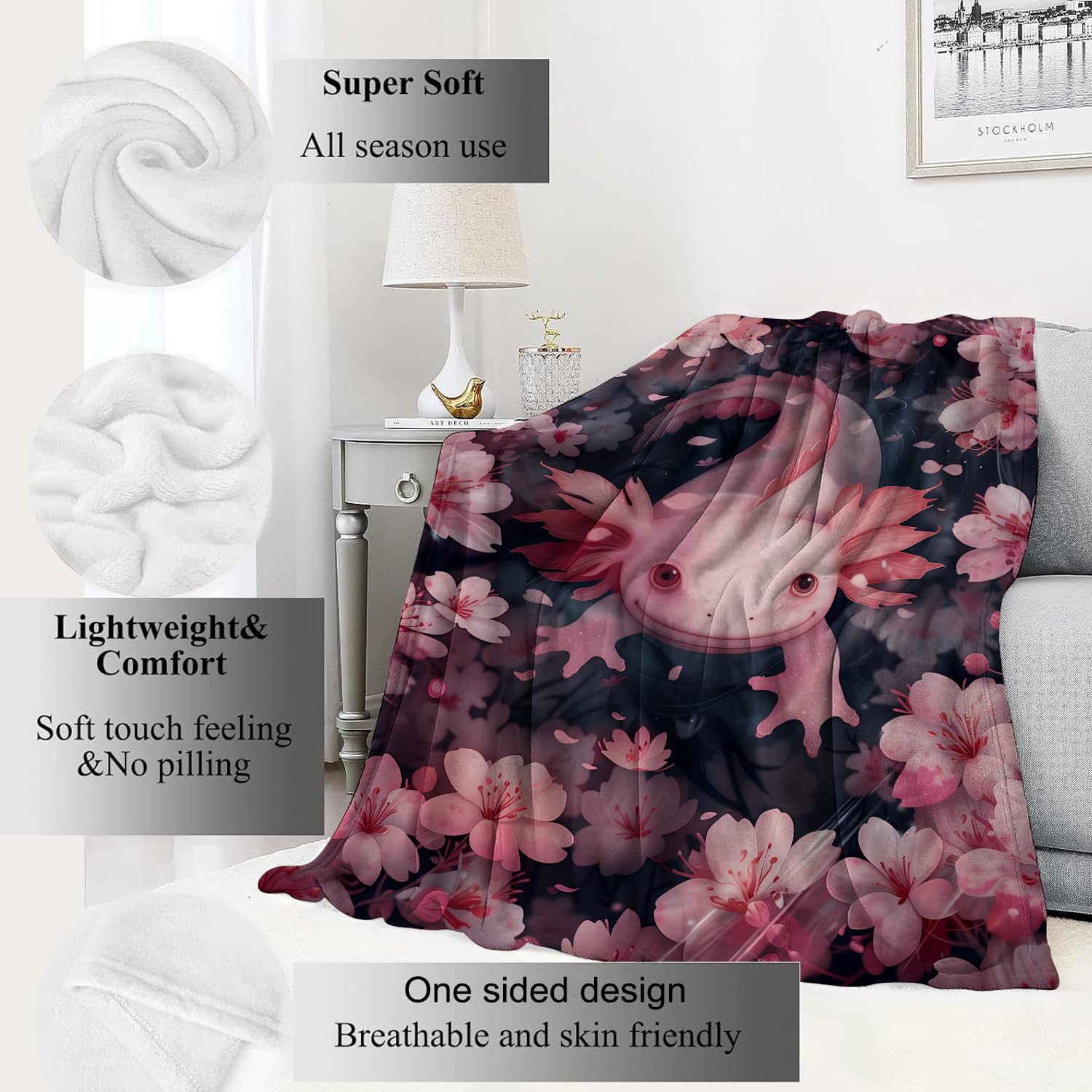 Coperta con dinosauro, regalo per ragazzi, per letto, soggiorno, biancheria da letto, divano, morbida, calda, leggera, accogliente, colorata, simpatica, decorativa, per compleanno e Natale, 127 x