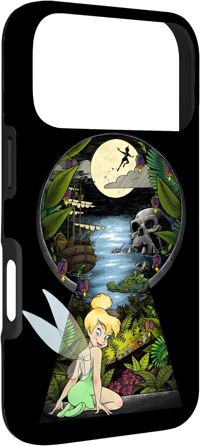 Disney Peter Pan Tinker Bell Keyhole Night Landscape Case for iPhone 17 Pro