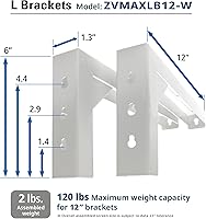 Vista 4 de Elite Screens VMAX Soportes en L para colgar de techo o pared, manual.