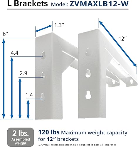 Miniatura 4 de Elite Screens VMAX Soportes en L para colgar de techo o pared, manual.
