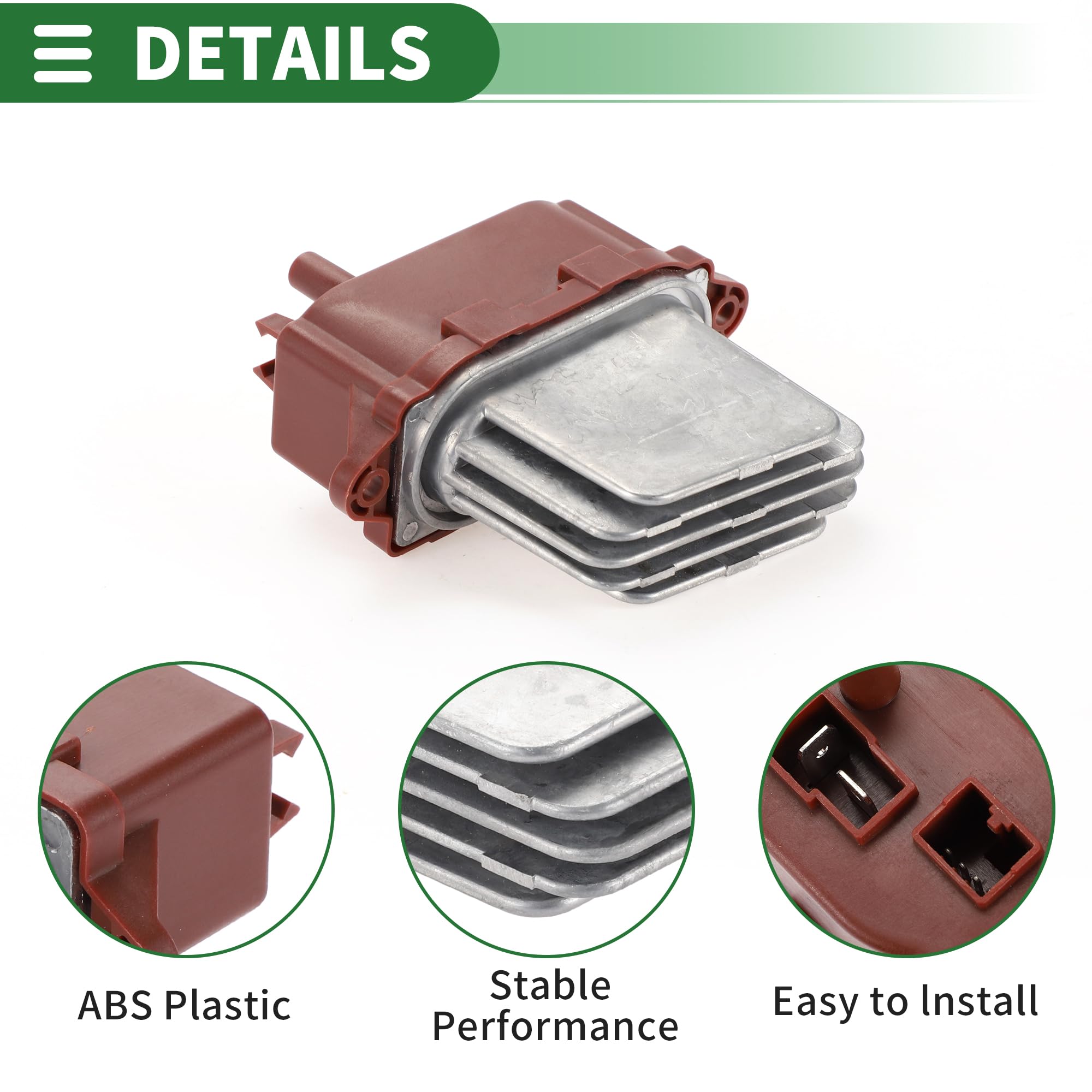 Motoforti Resistore del Motore del Ventilatore HVAC per Riscaldatore per Iveco Daily IV Bus 2009-2011 Metallo ABS No.500326590 Rosso