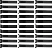 Vista 1 de Paquete de 30 correas de gancho y bucle de 8 pulgadas, correa de cable de sujeción reutilizable, correas de cable autoadhesivas duraderas