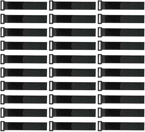 Paquete de 30 correas de gancho y bucle de 8 pulgadas, correa de cable de sujeción reutilizable, correas de cable autoadhesivas duraderas para