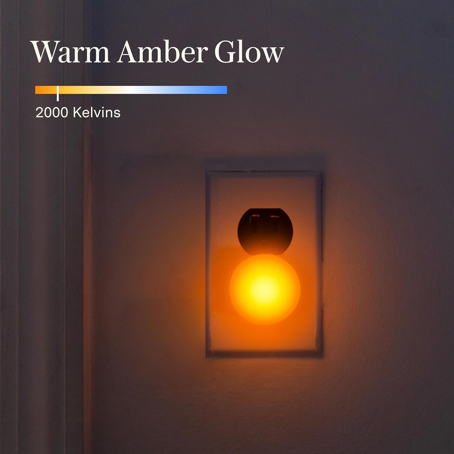 Loftie Night Lights Plug into Wall - 0.5W Plug in Night Light - Warm Amber Glow, Wall Light Sensing Dusk to Dawn - 2000K, UL Certified - Nightlight for Bathroom, Hallway, Bedroom Decor, Kitchen,3-Pack