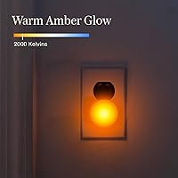 Vista 9 de Loftie Luces nocturnas que se enchufan a la pared, luz nocturna enchufable de 0.5 W, brillo rojo, luz de pared que detecta el atardecer al amanecer