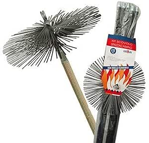 Kit Spazzacamino Con 6 Aste E Scovolo 250mm - Pulizia Camino, Con Molla Per Curve - Foto 6