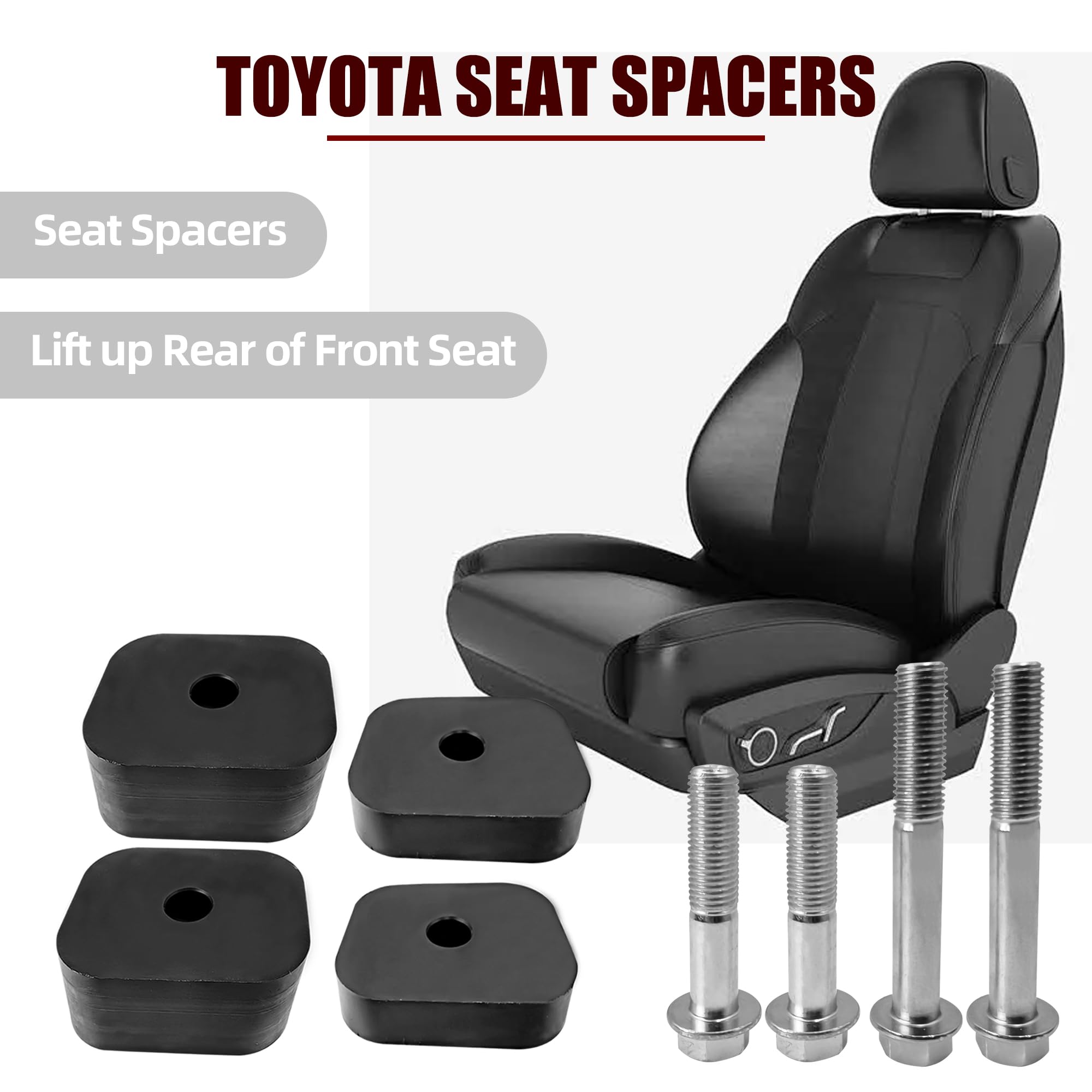 Aosseiye Seat Spacers Lift Kit For Toyota FJ Cruiser 2007-2022 - Aluminum Seat Risers For Driver & Passenger Side