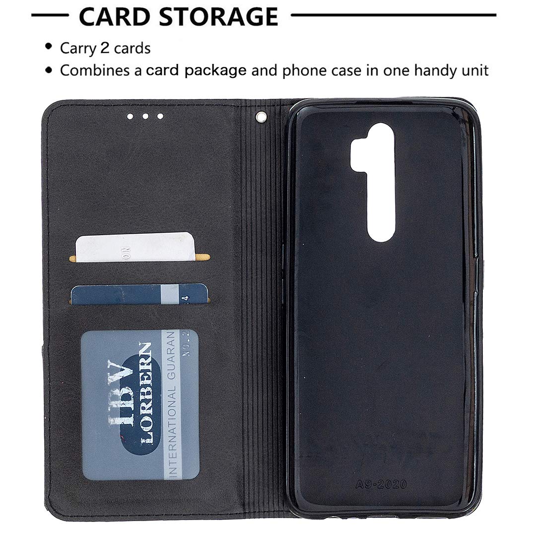 Custodia Portafoglio In Pelle PU Per Oppo A9 2020 - Cover A Libro Con Slot Carte E Supporto, Flip Case - 3