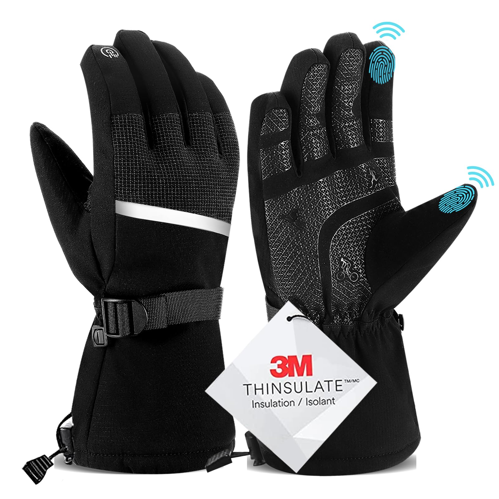 Waterproof Gloves HOIHOO Waterproof Ski Gloves Touchscreen