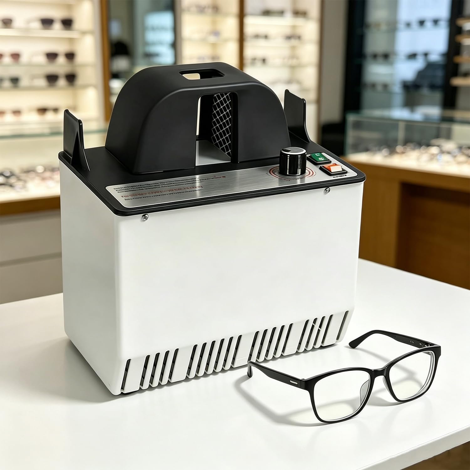 HiJiuAn Spectacles Frame Heat Adjuster, Optical Glasses Frame Warmer, with Closable Hood, Multi-material Compatibility, Glasses Processing Instrument, Eyeglasses Frame Heater, for Optical Shop
