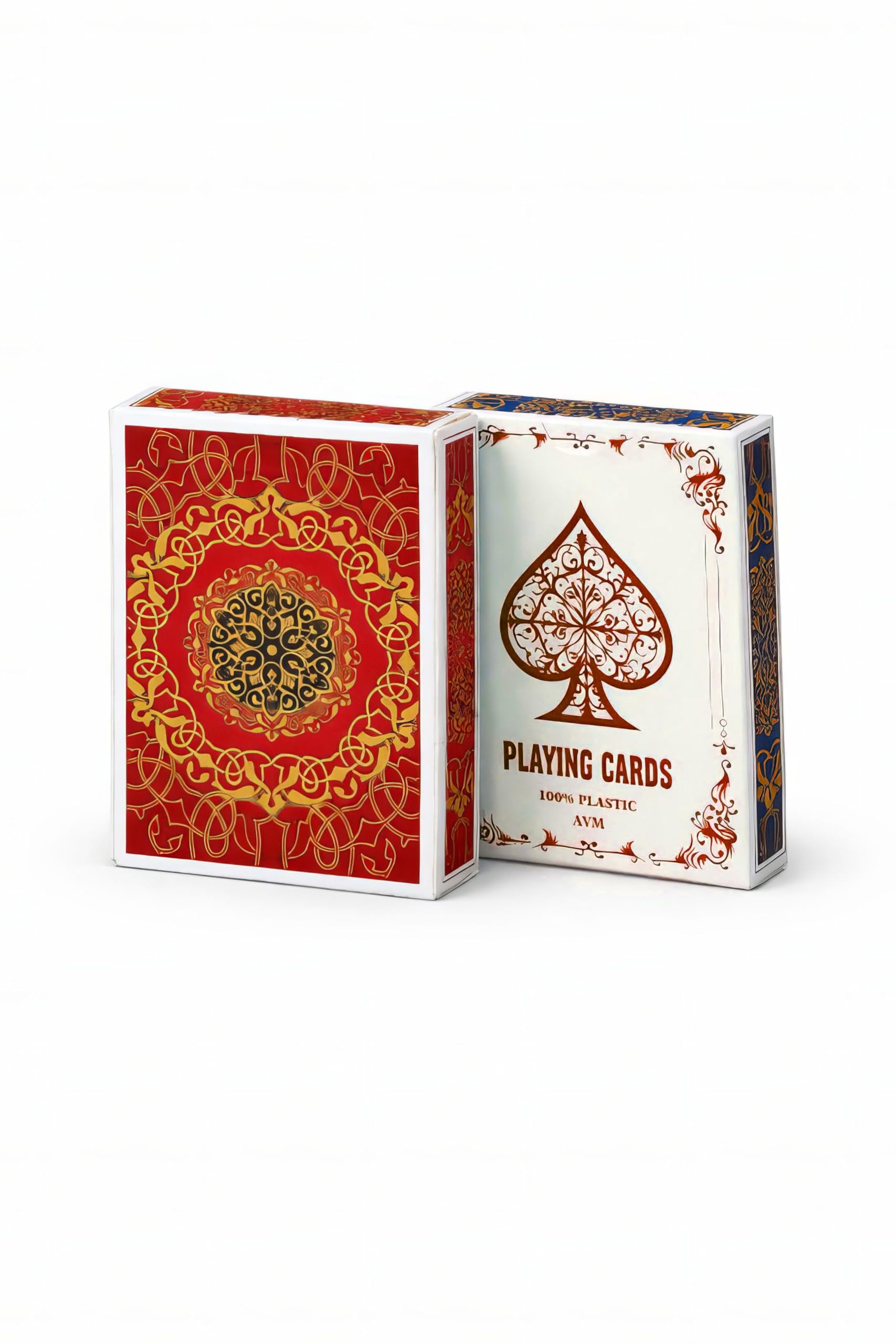 Kırmızı Jumbo Boy Pvc Plastik Su Geçirmez iskambil Poker Oyun Kağıdı rd61kr