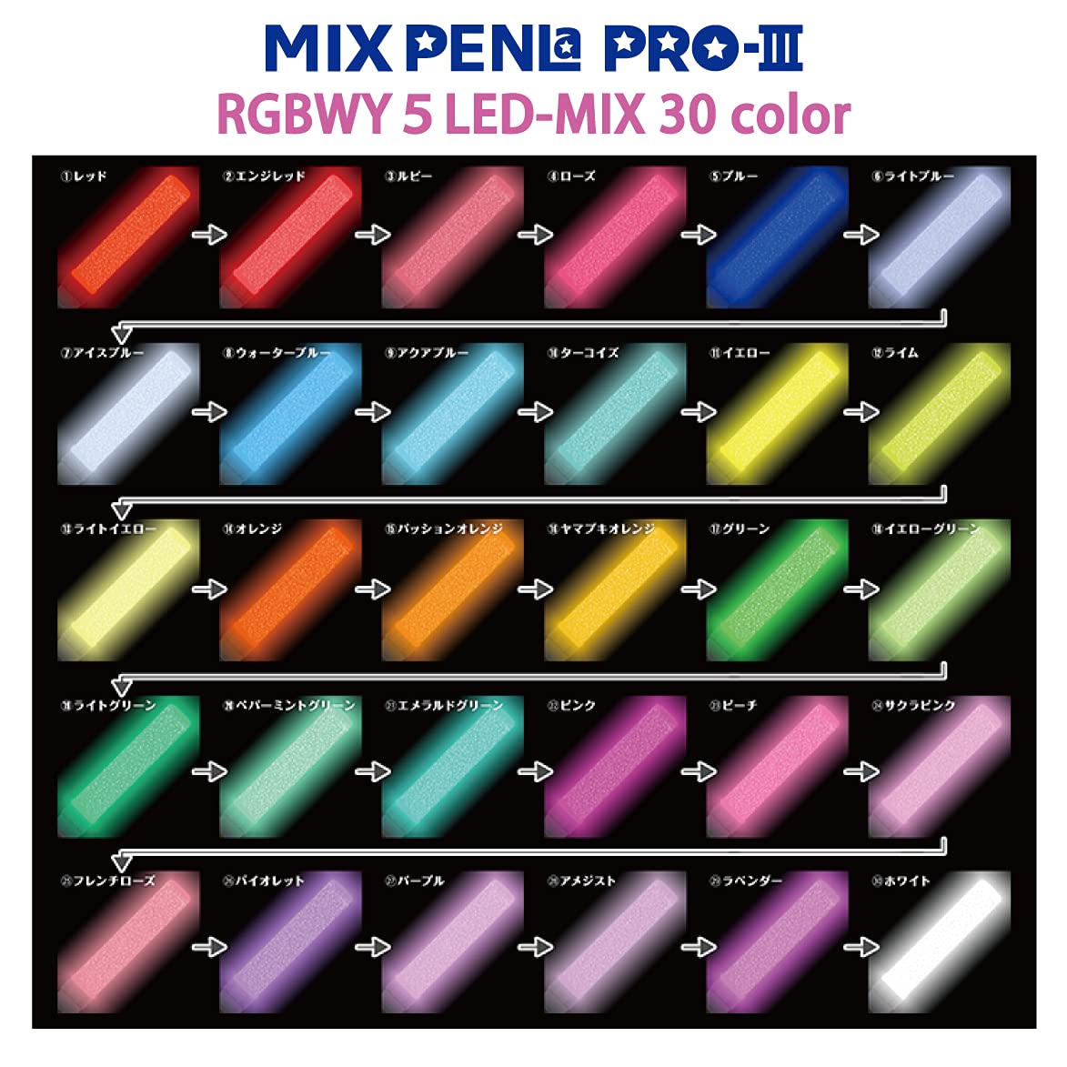 Amazon.co.jp: MIX PENLa (ミックス ペンラ プロ3) PROⅢ Noir 30色