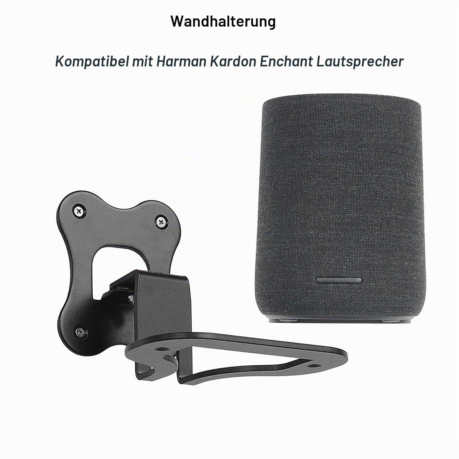 Wandhalterungen, kompatibel mit Harman Kardon Enchant 900/1100 Hecklautsprechern, verstellbare Metall-Wandhalterungen, Halterung für Surround-Sound, Audio, Schwarz, 2 Stück
